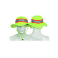 hat with 100% polyester fabric ,high visibility reflective tape and florescent color